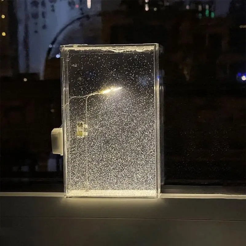 Lampe de nuit chute de neige