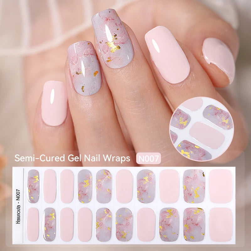 20 conseils pour un autocollant pour ongles en gel semi-durci dégradé French.