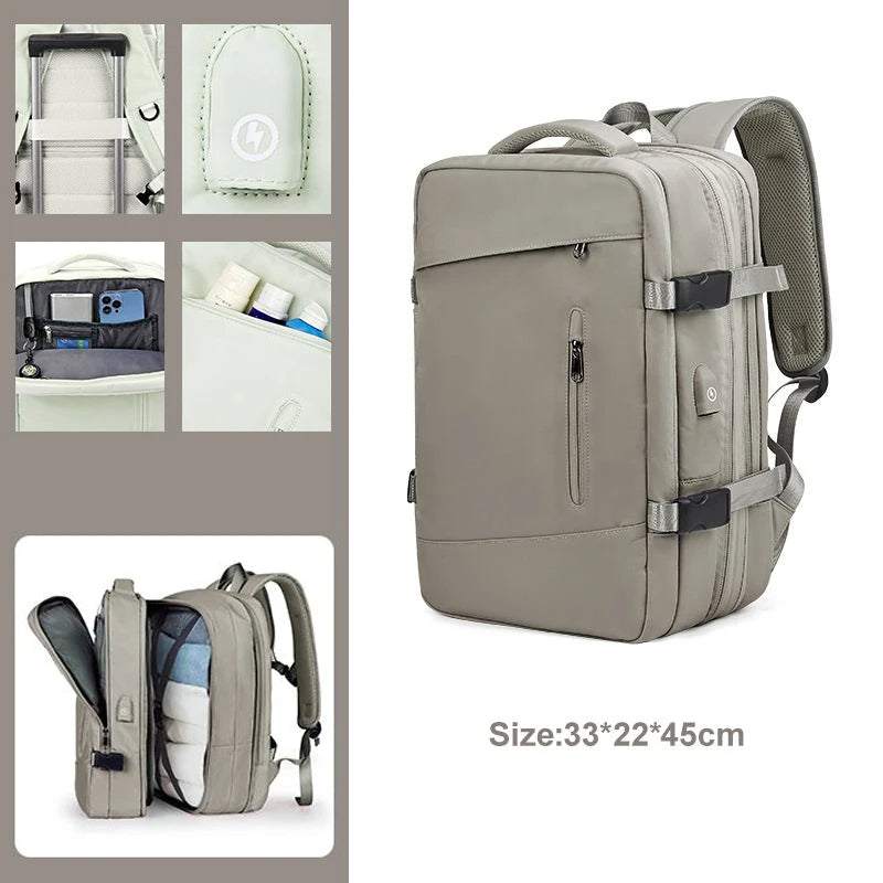 Sac à dos de voyage extensible unisexe.