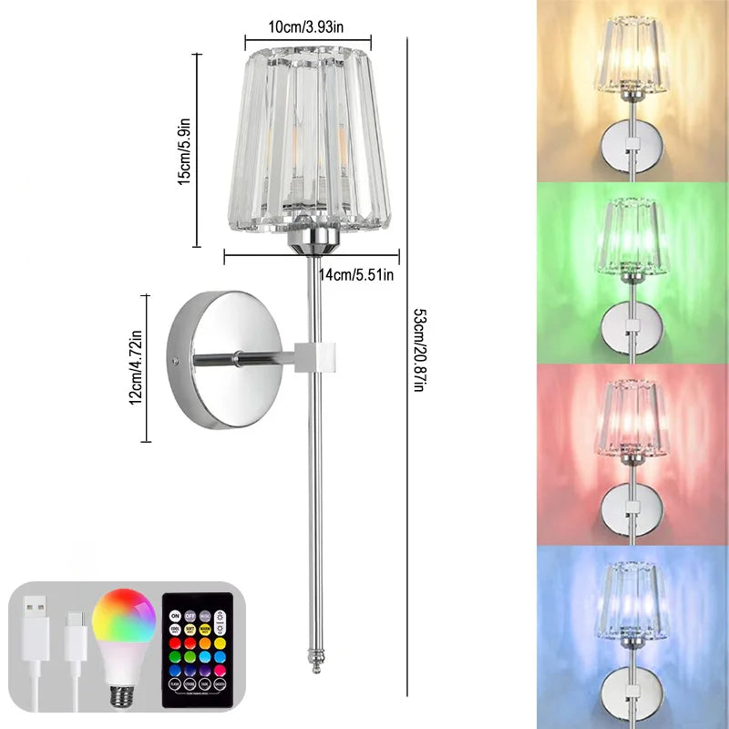 Lampe murale rechargeable à LED RVB