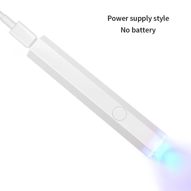 Bâton de lampe de photothérapie pour vernis à ongles à séchage rapide.                                      Quick Dry Nail Polish Phototherapy Lamp Stick