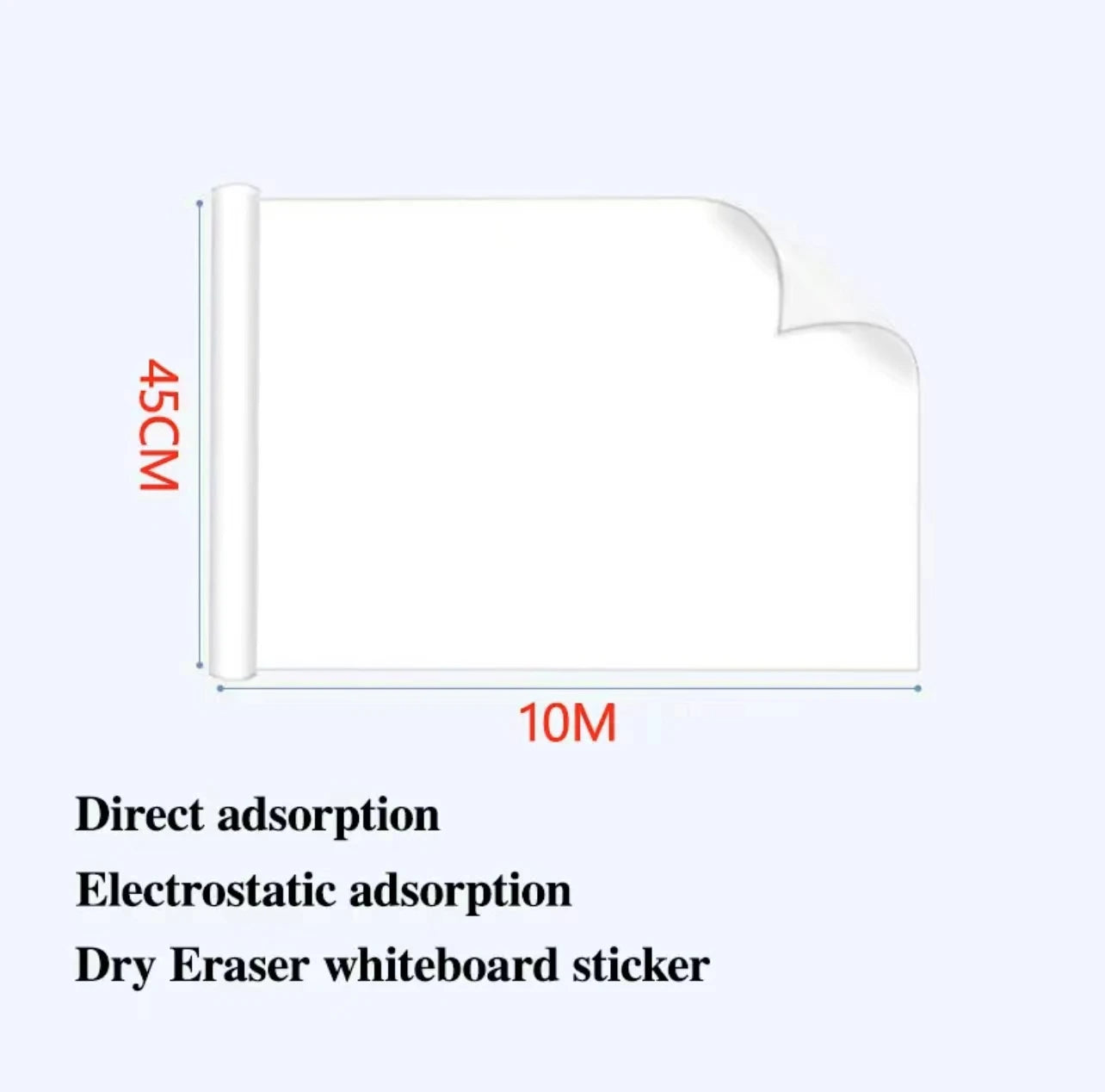 Autocollant mural tableau blanc