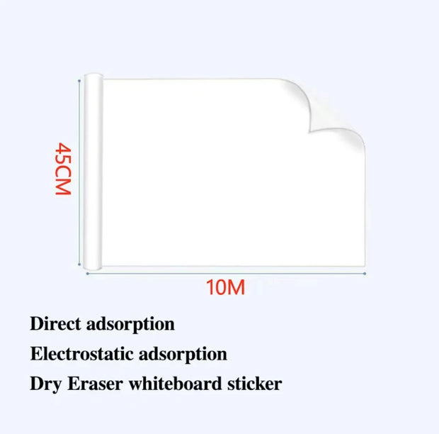 Autocollant mural tableau blanc