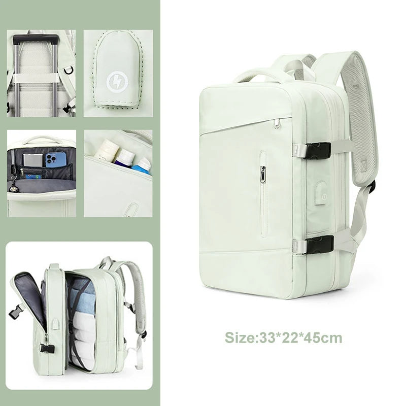 Sac à dos de voyage extensible unisexe.