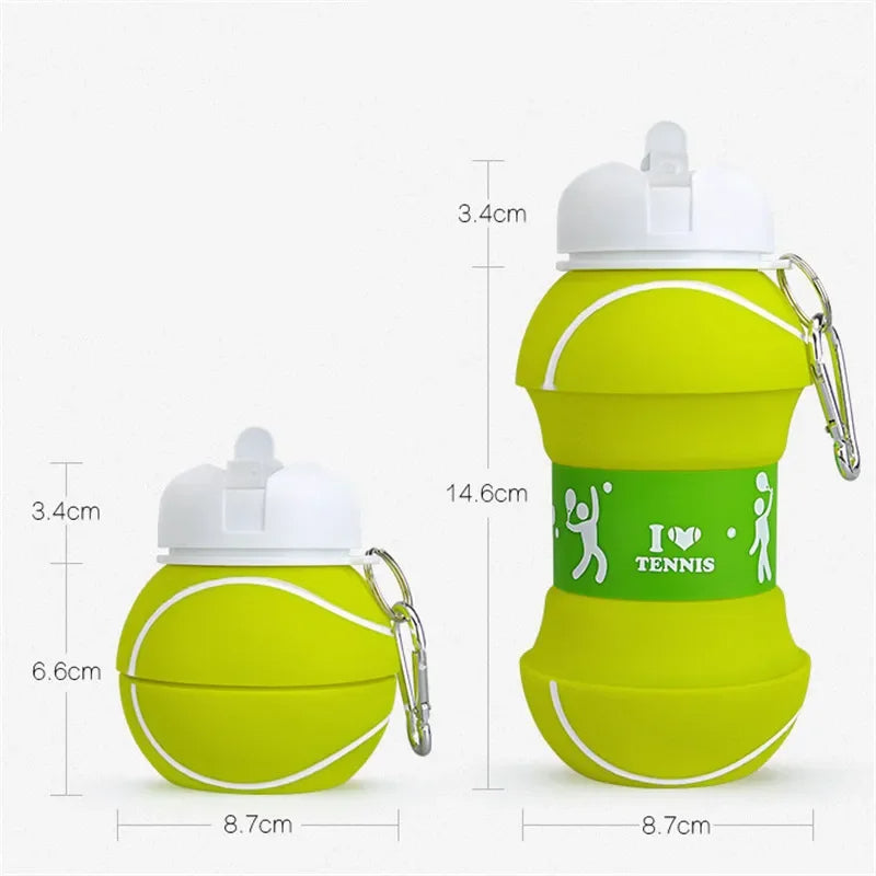 Bouteille de ballon de sport pliable.