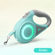 Corde de promenade lumineuse rétractable automatique pour chien