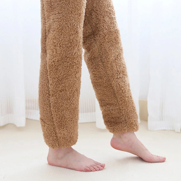 Bas chauffants pour les jambes en peluche