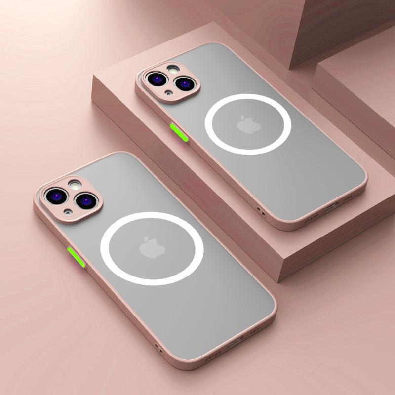 Coque magnétique mate pour iPhone.
