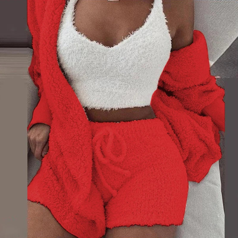 Ensemble pyjama en tricot confortable pour femme.
