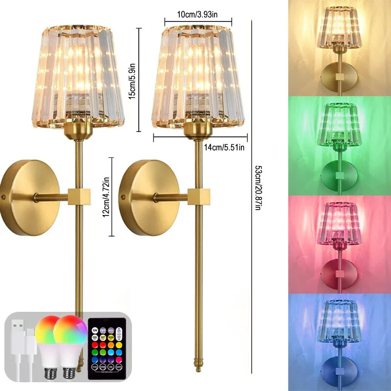 Lampe murale rechargeable à LED RVB