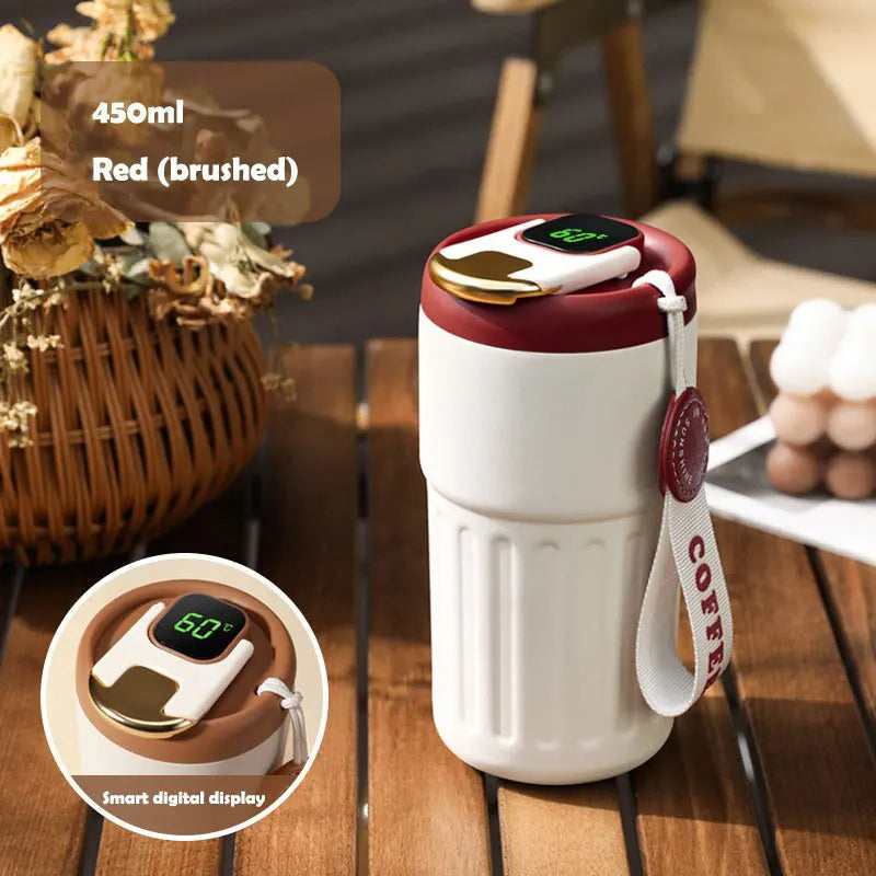 Tasse à café en acier inoxydable de 450 ml.