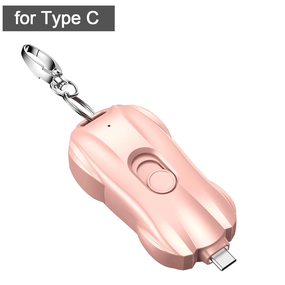 Chargeur de téléphone portable d'urgence avec porte-clés et batterie externe