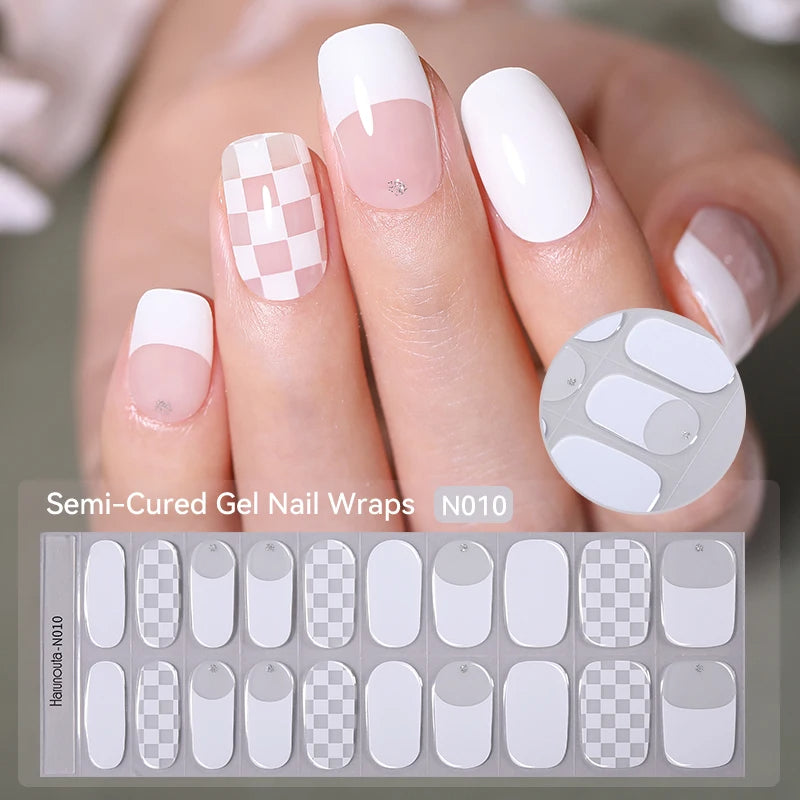 20 conseils pour un autocollant pour ongles en gel semi-durci dégradé French.