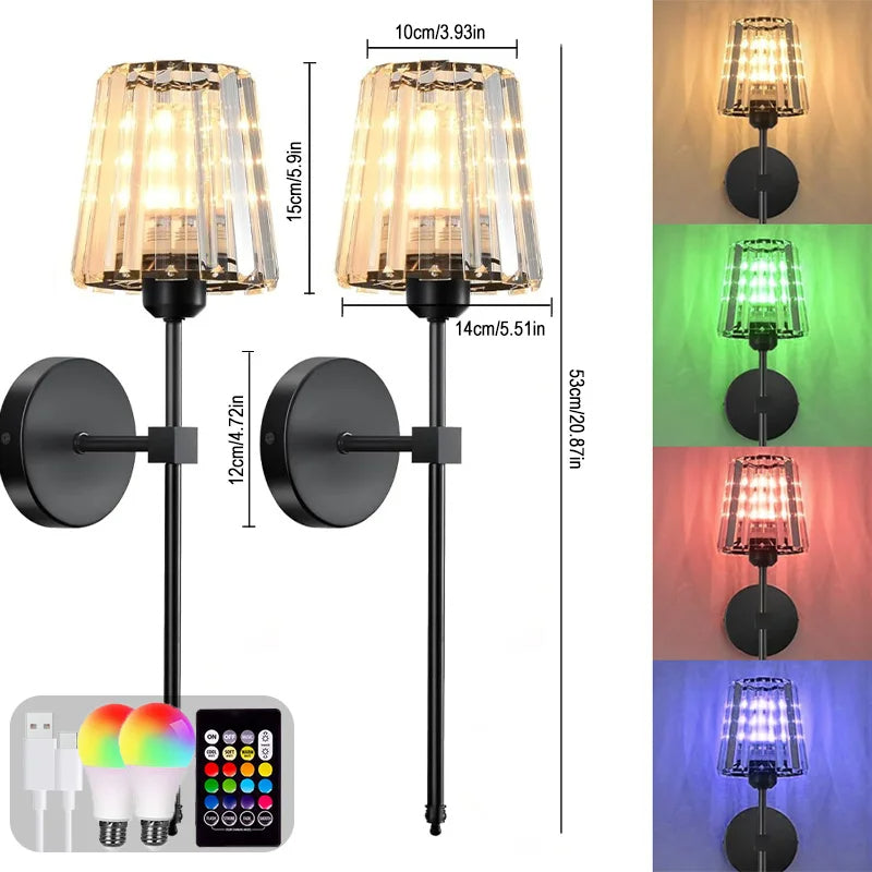 Lampe murale rechargeable à LED RVB