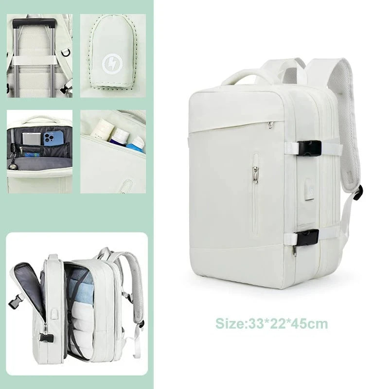 Sac à dos de voyage extensible unisexe.