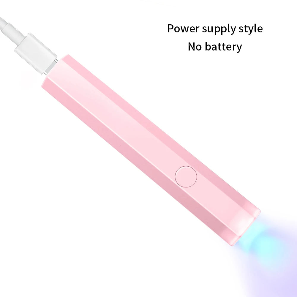 Bâton de lampe de photothérapie pour vernis à ongles à séchage rapide.                                      Quick Dry Nail Polish Phototherapy Lamp Stick