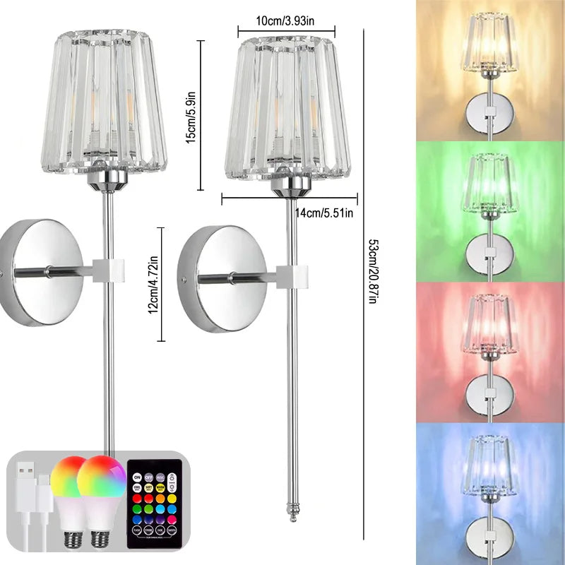 Lampe murale rechargeable à LED RVB