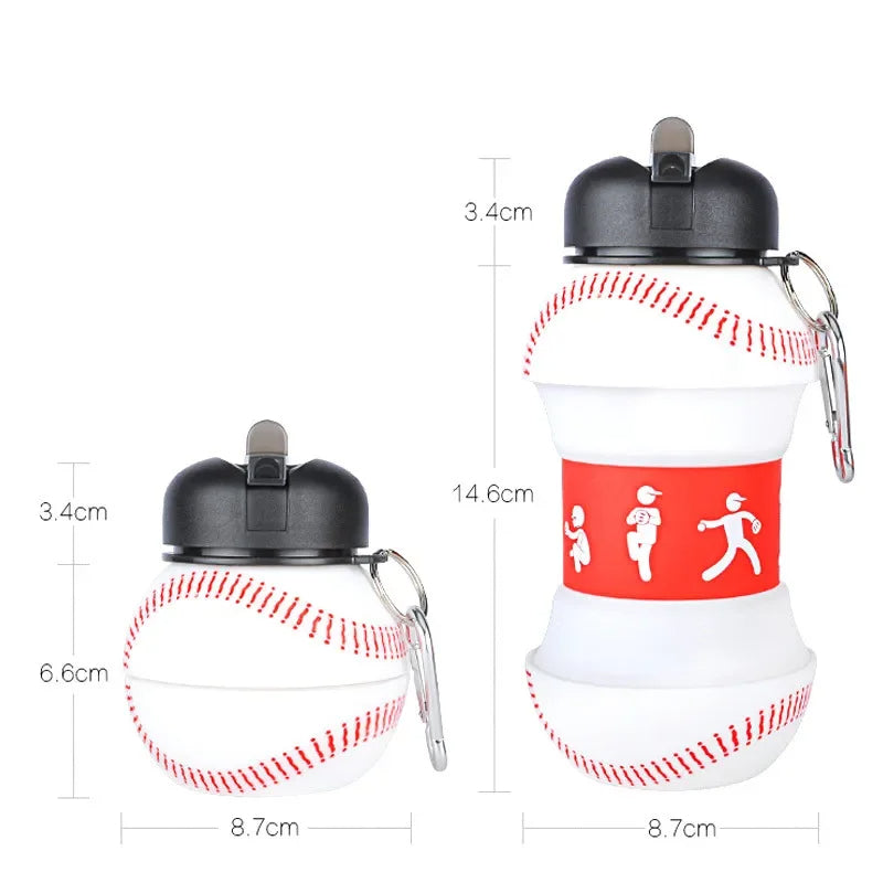 Bouteille de ballon de sport pliable.