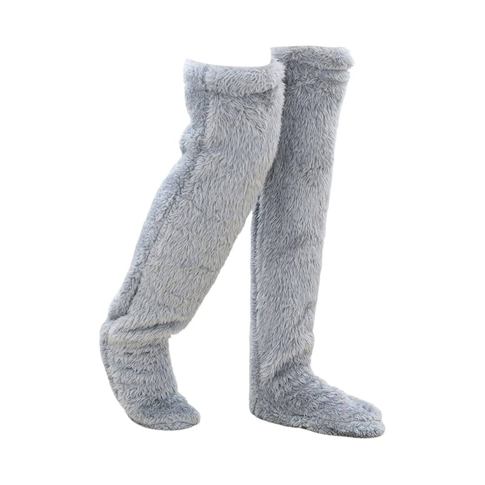 Bas chauffants pour les jambes en peluche