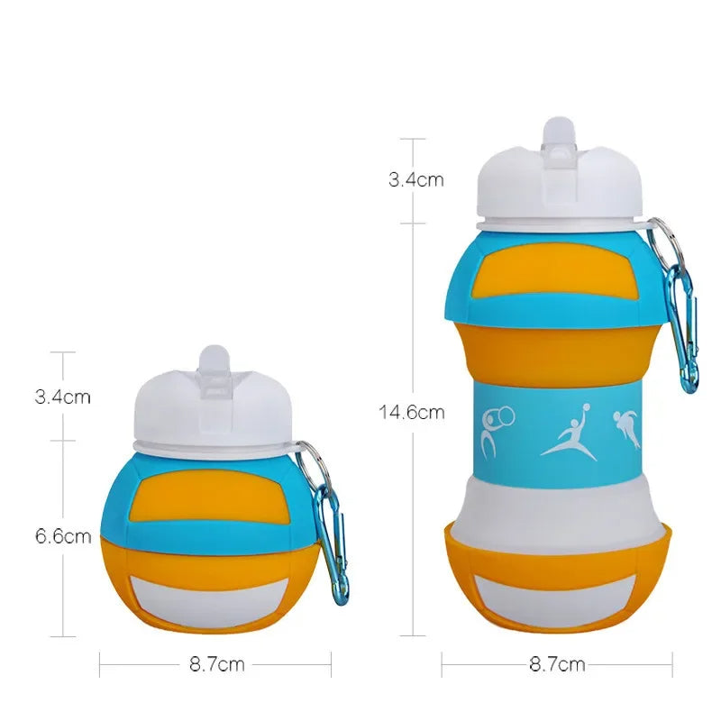 Bouteille de ballon de sport pliable.