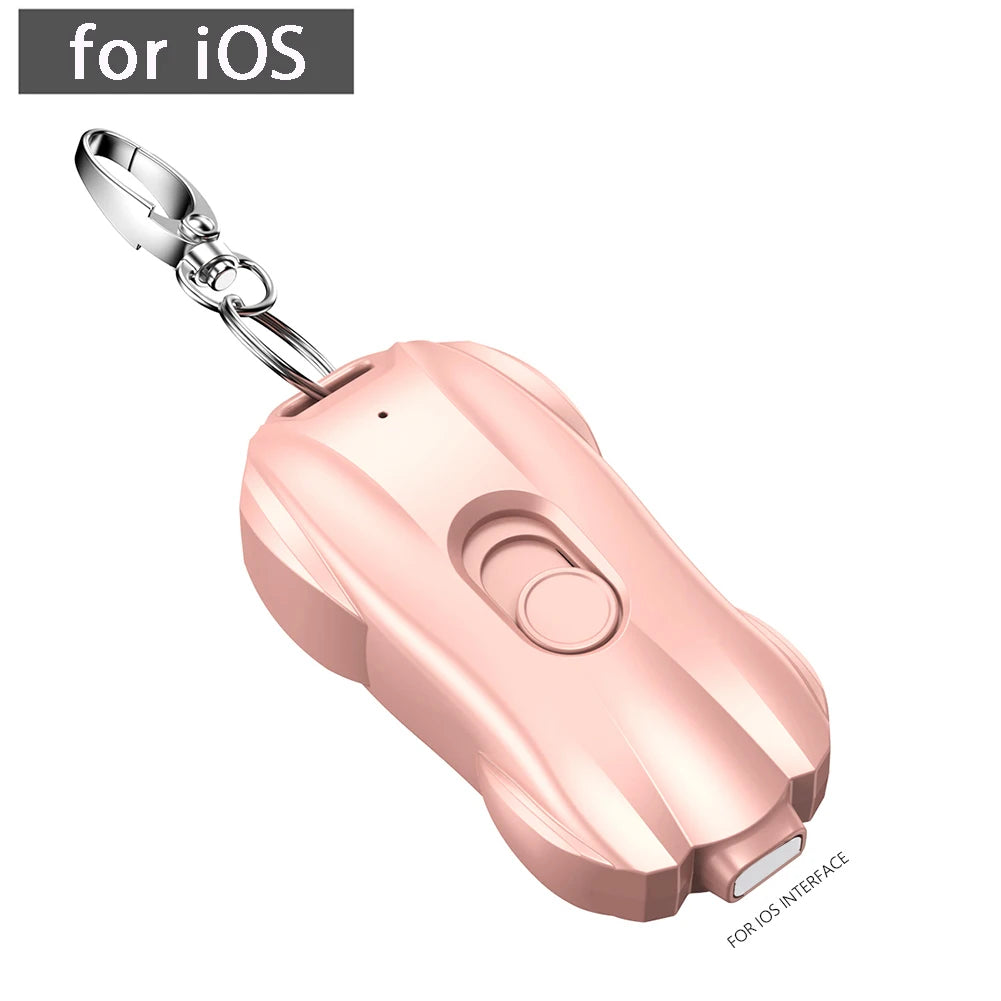 Chargeur de téléphone portable d'urgence avec porte-clés et batterie externe