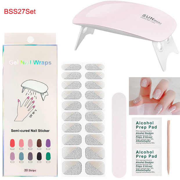 Kit de pose d'ongles en gel avec lampe UV