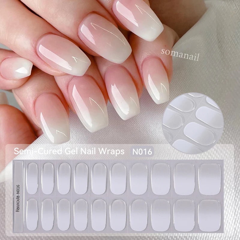 20 conseils pour un autocollant pour ongles en gel semi-durci dégradé French.