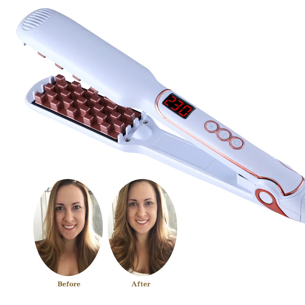 Fer volumateur pour cheveux, boucleur ondulé en céramique