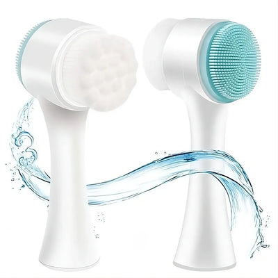 Brosse visage double face en silicone 2 en 1