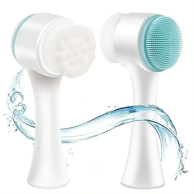 Brosse visage double face en silicone 2 en 1
