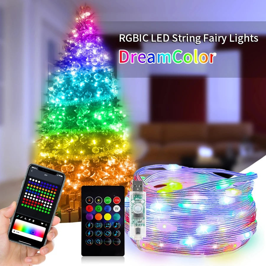 Lumières LED pour sapin de Noël à contrôle total