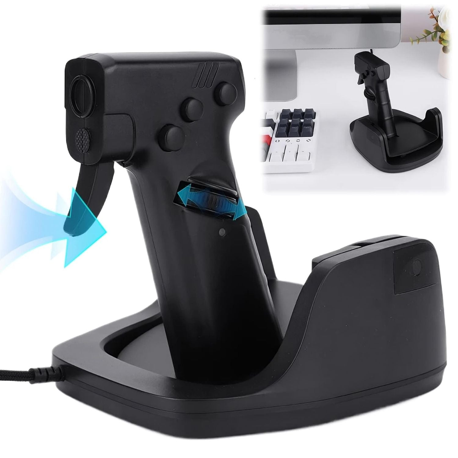 Souris de jeu verticale de style pistolet