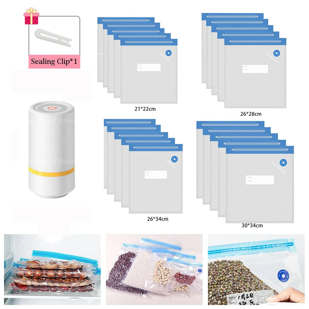 Sacs alimentaires scellés sous vide pour le stockage des aliments