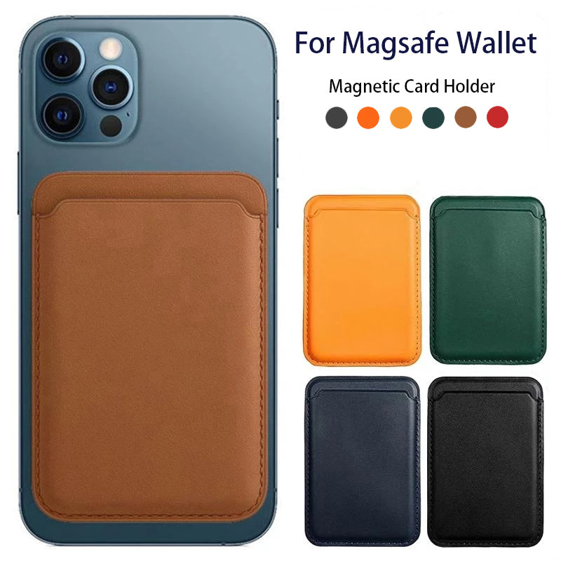 Porte-cartes magnétique en cuir pour iPhone pour MagSafe