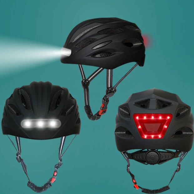 Lampe LED pour casque de vélo avec feu arrière LED