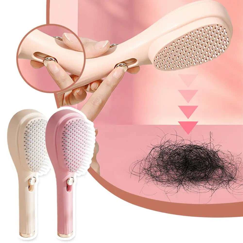 Brosse de massage télescopique autonettoyante