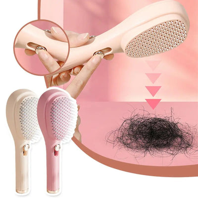 Brosse de massage télescopique autonettoyante