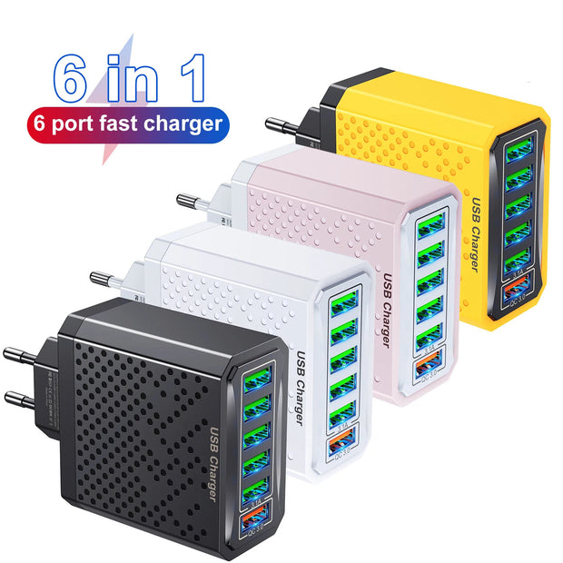 Chargeur USB 6 en 1