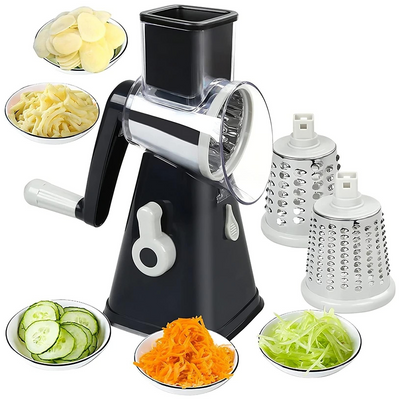 3-in-1 Rotary Cheese Grater & Vegetable Slicer