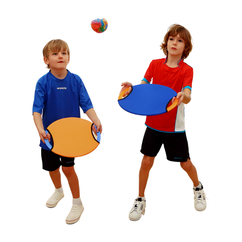 Jeu de paddle-ball avec 2 disques rebondissants