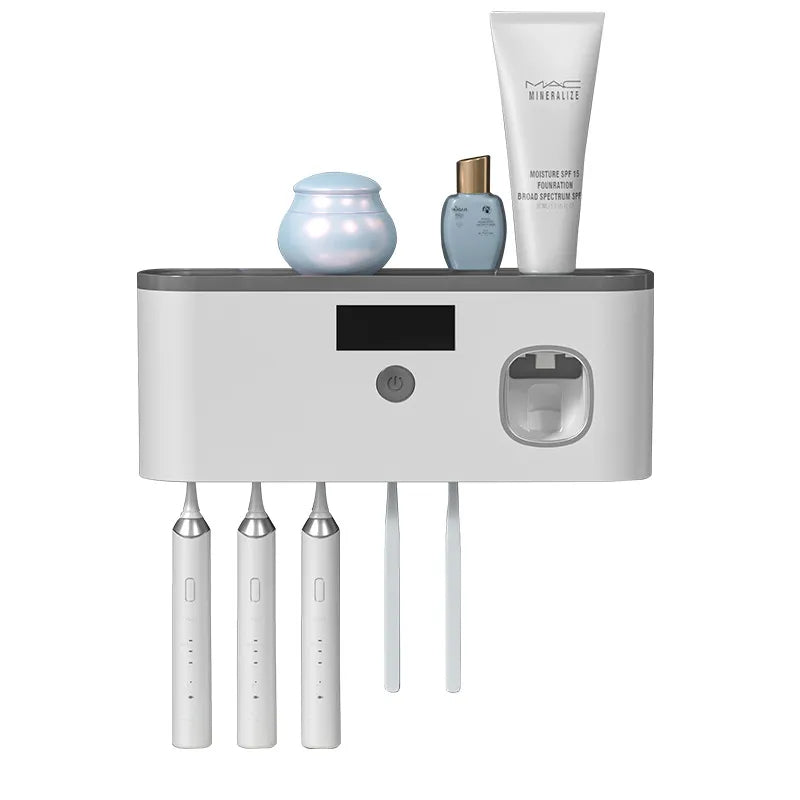 Rangement mural pour brosses à dents avec UV