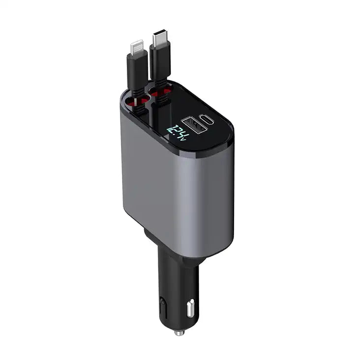 Chargeur de voiture rétractable