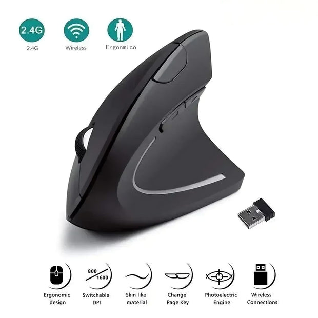 Souris sans fil ergonomique verticale