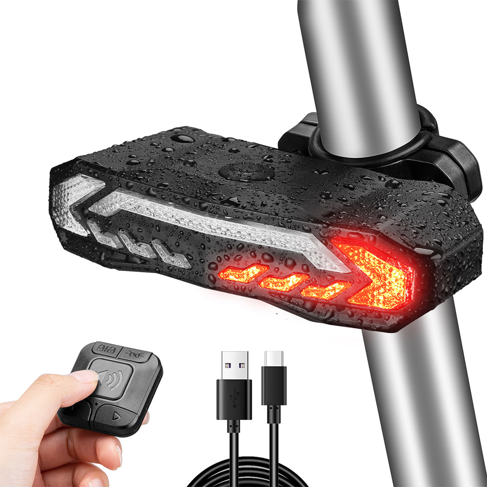 Feu arrière de vélo clignotant et feu stop avec télécommande