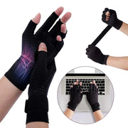 1 paire de gants de compression en cuivre pour l'arthrite.