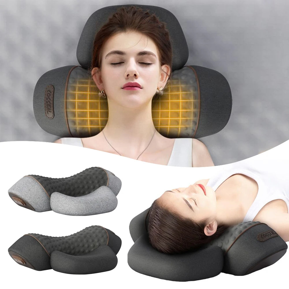 Coussin de massage électrique pour le cou, chauffant et vibrant