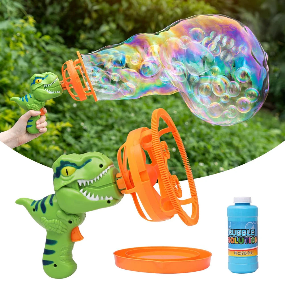 Pistolet à bulles dinosaure.