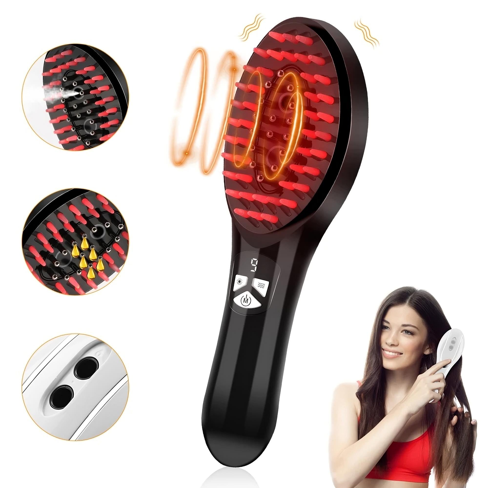 Peigne de massage à jet électrique EMS