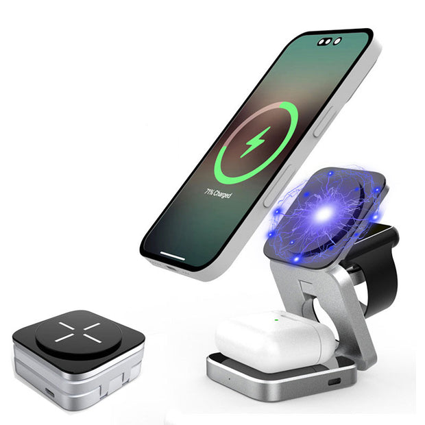 Chargeur sans fil pliable 3 en 1 portable