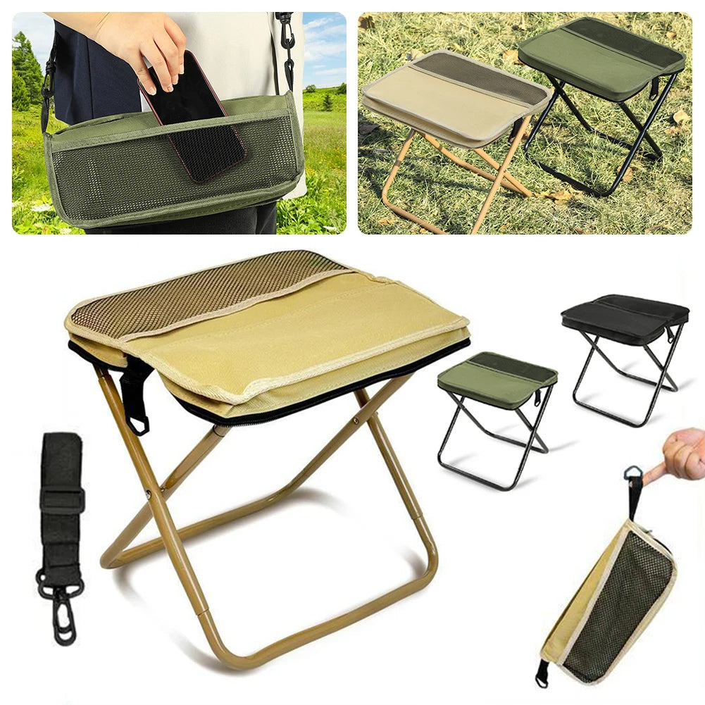 Tabouret de sac à dos pliable